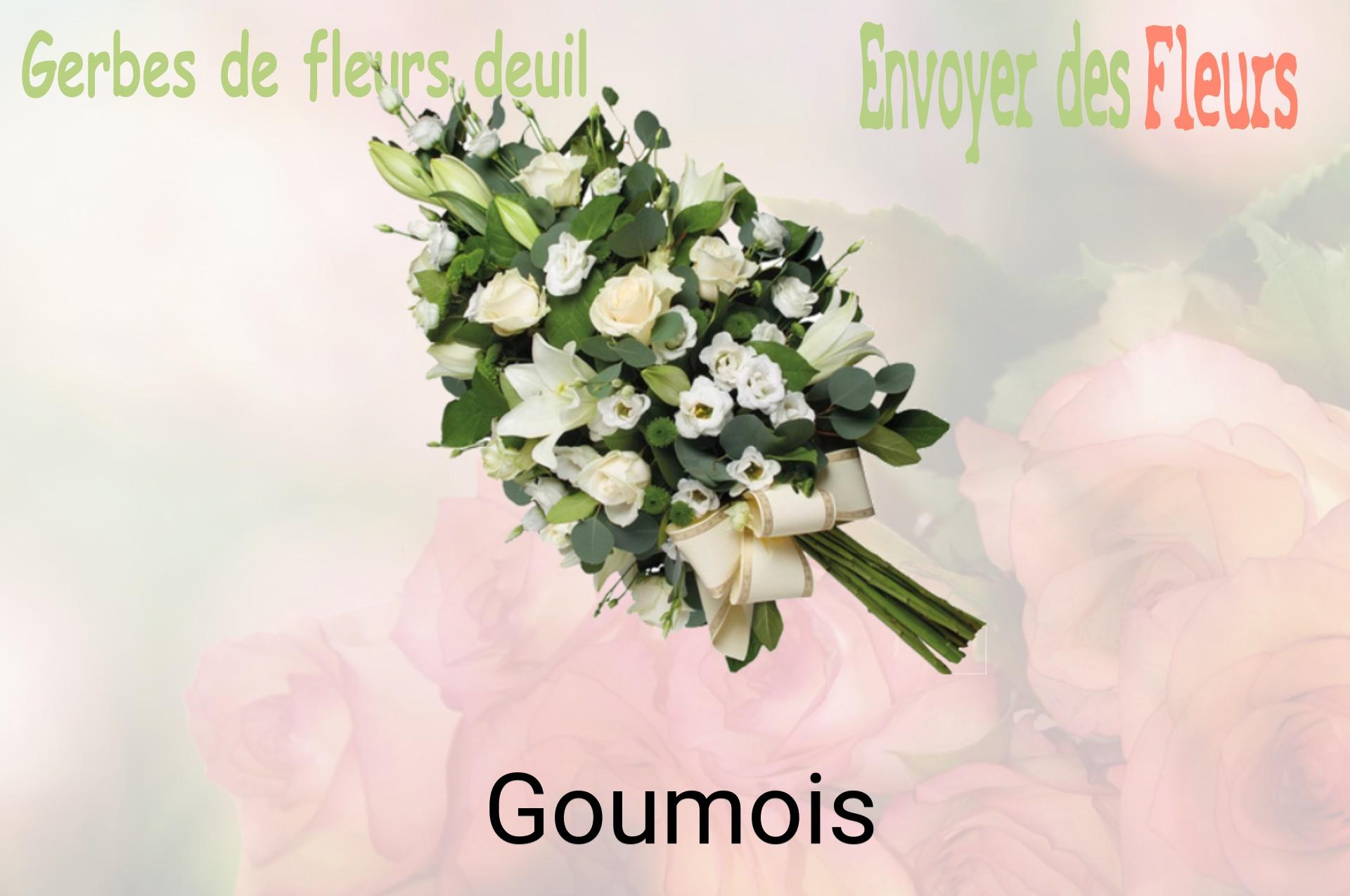 Gerbe de fleurs de deuil livrée à Goumois